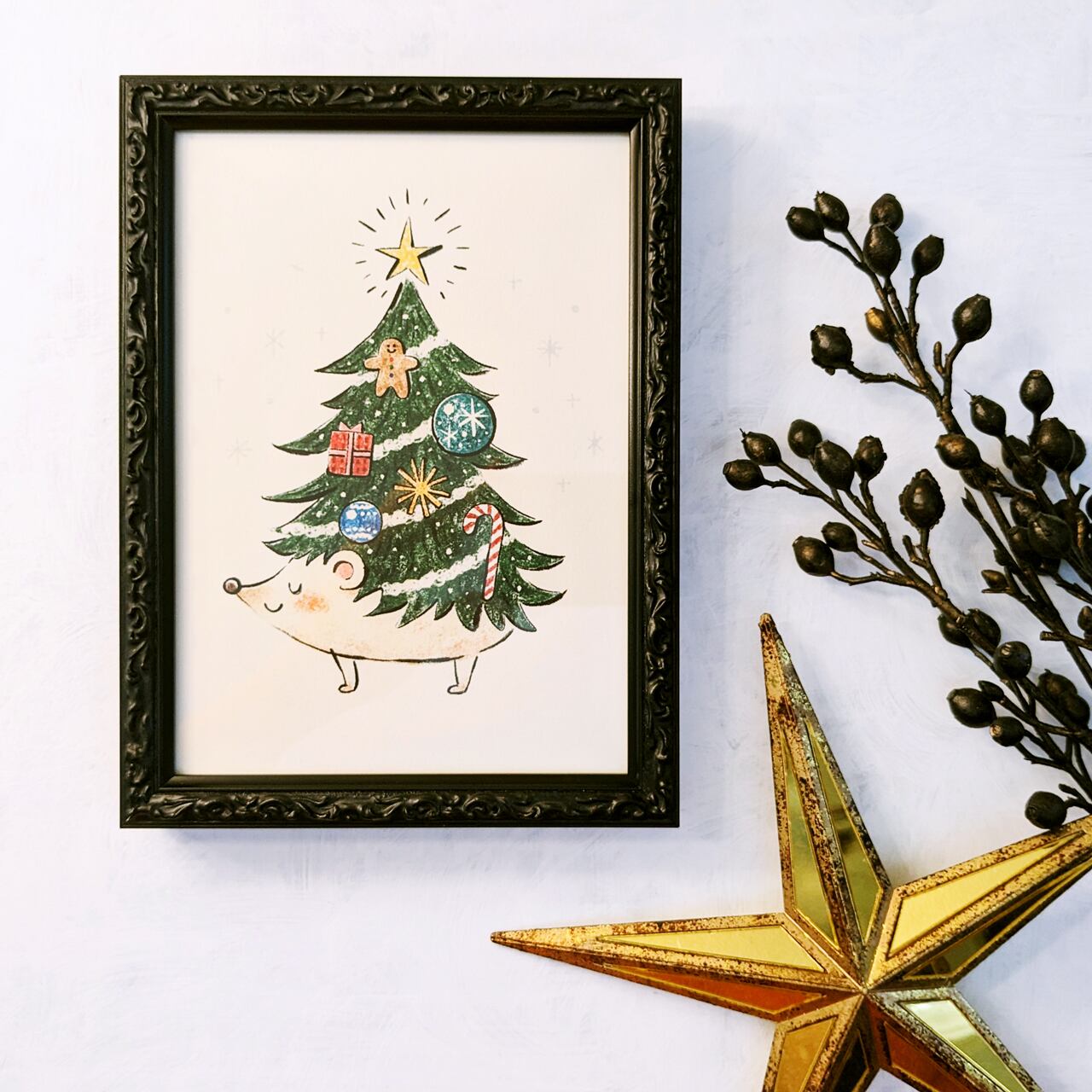 クリスマス詩 アートプリント フレーム付き その他