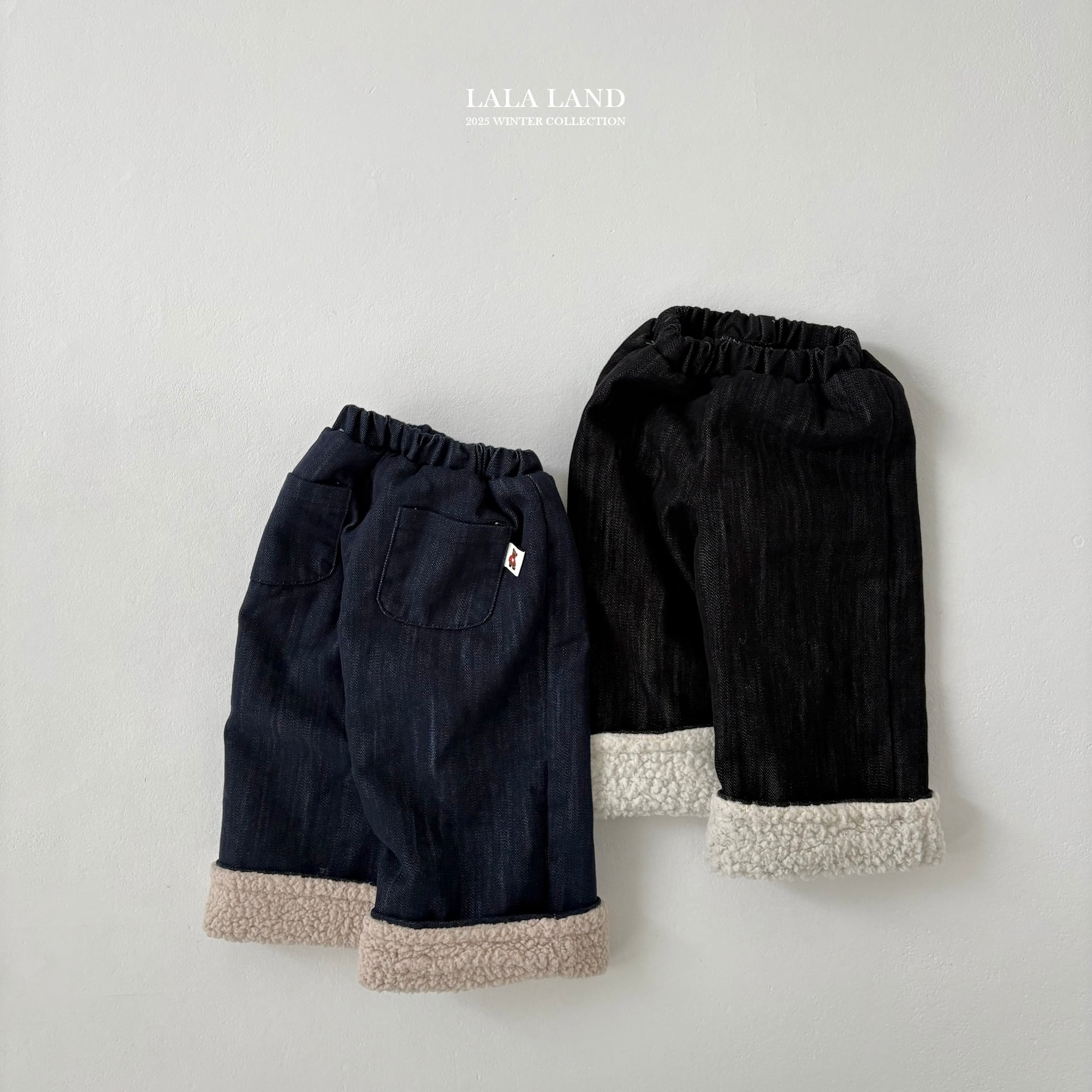 bear denim pants【lalaland】※12月下旬発送予定