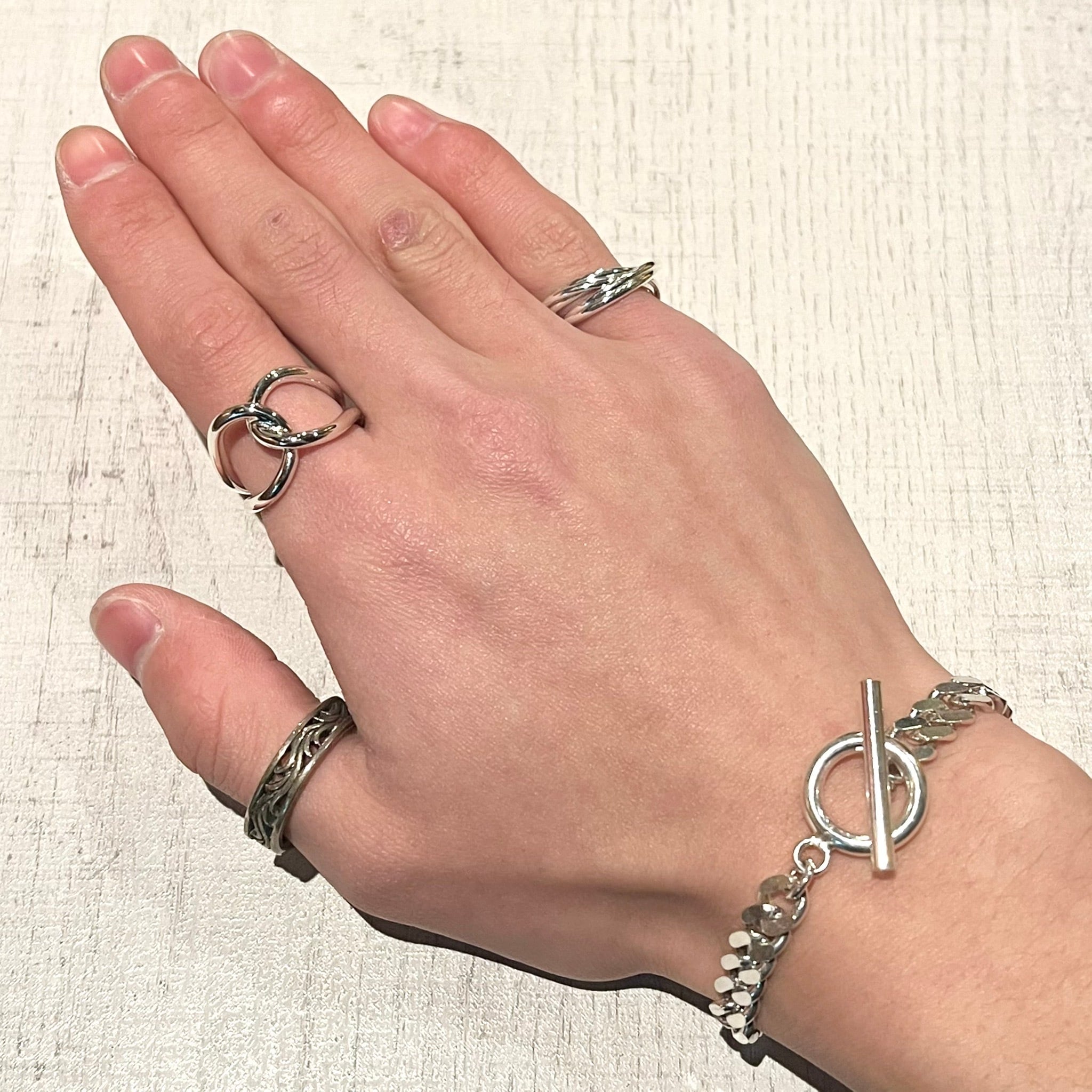 FLAT LINK CHAIN MANTEL BRACELET -SILVER925- マンテルブレスレット