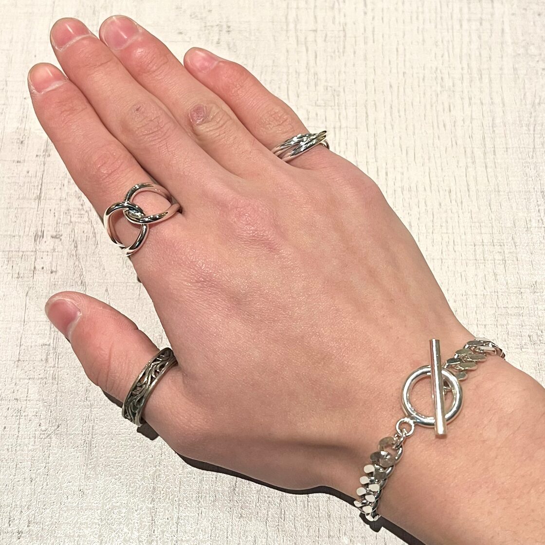 FLAT LINK CHAIN MANTEL BRACELET -SILVER925- マンテルブレスレット 