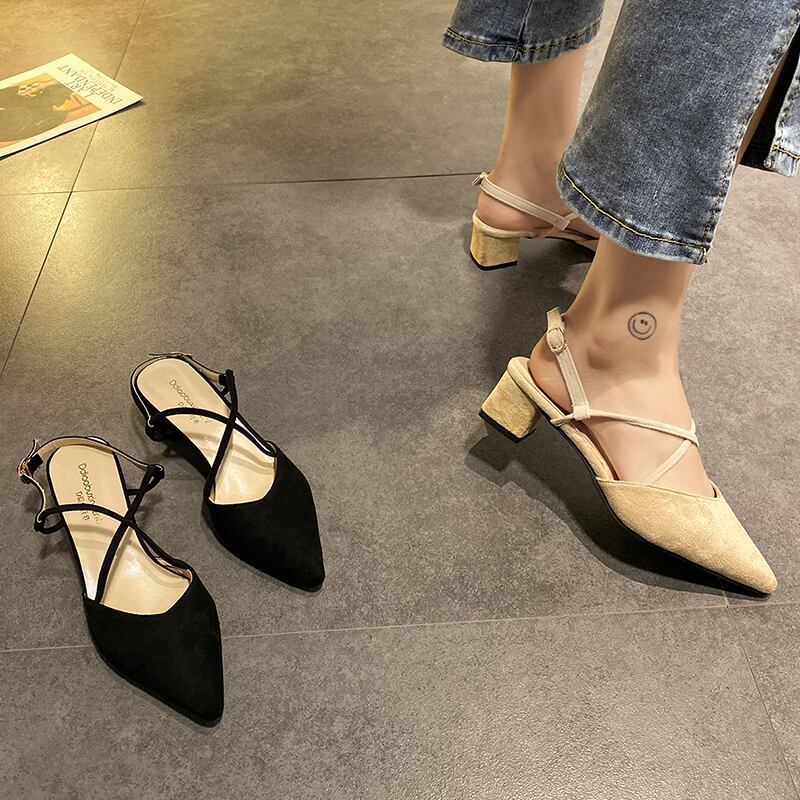 女性の靴野生の妖精スタイルのローマの靴の女性と厚い赤い尖ったネット赤のサンダル女性2020春と夏の新しいinsバージョン 部族の婦人靴5321943