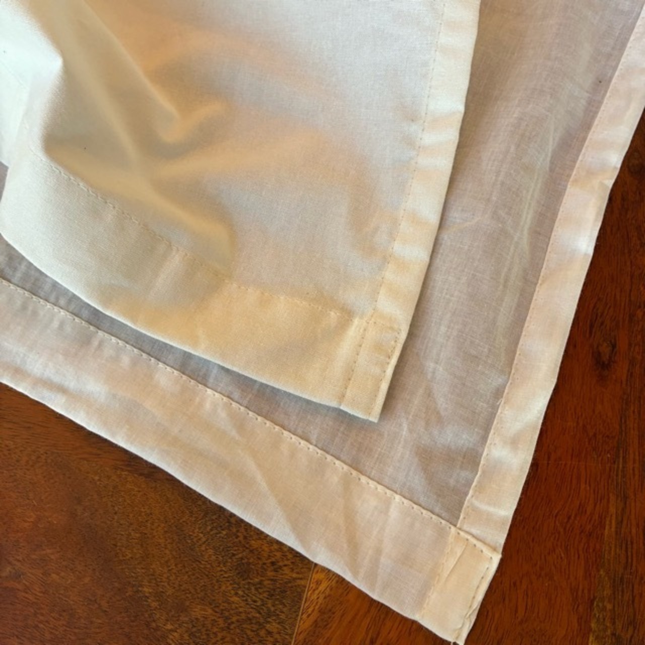 TOPANGA Homefurnishing India Cotton Voil&Sheeting double curtain　インド　コットンボイル＆シーチングダブルカーテン　110×240cm　ホワイト　白　綿　ナチュラル　間仕切り　掃き出し窓　レースカーテン　ドレープカーテン　2重　中厚　カーテンポール　暖簾