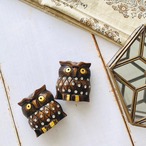 木彫りの小さなフクロウ　