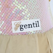 社交ダンス 衣装 gentil ジャンティ ドレス ワンピース ベージュ系 ゴールド系 ピンク系 ホワイト系 金 スパンコール スリット レース おしゃれ リボン ダンス パーティ 発表会 光沢 上品 発表会衣装 舞台衣装