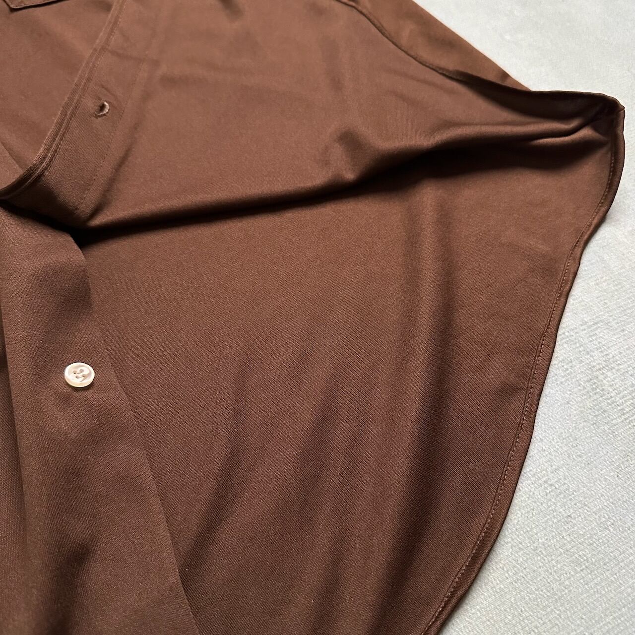 70s VAN HEUSEN バンヒューセン 無地 ポリエステル 長袖シャツ
