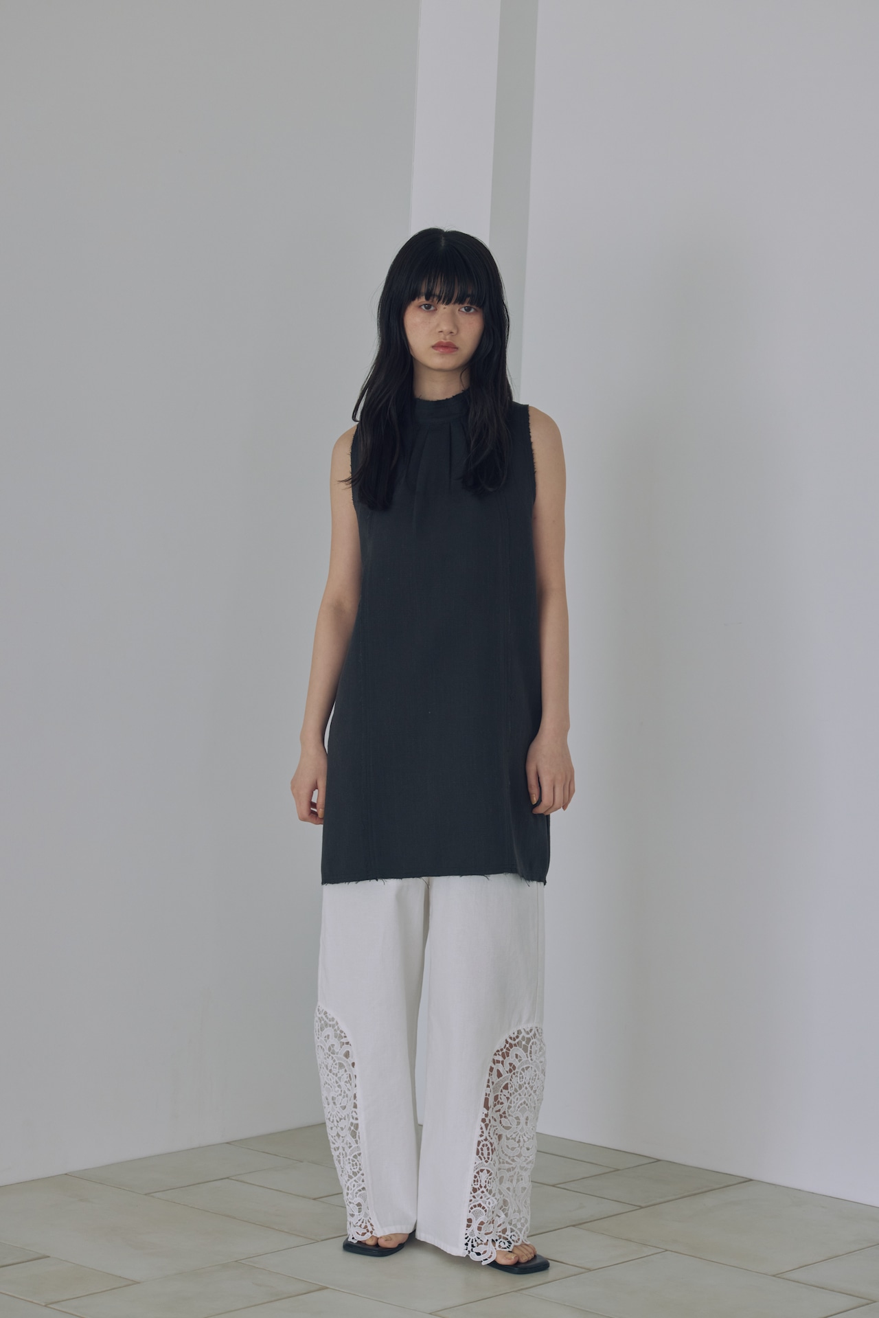 DU260516 Cut Off Tunic 【set up可】