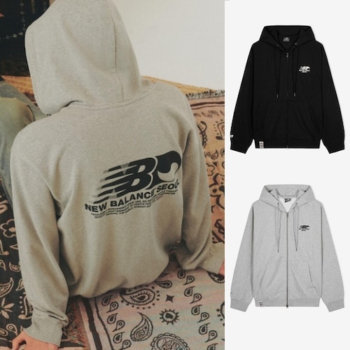【New Balance】UNI NB Seoul Exclusive Hooded ZipUp(SEMI OVER