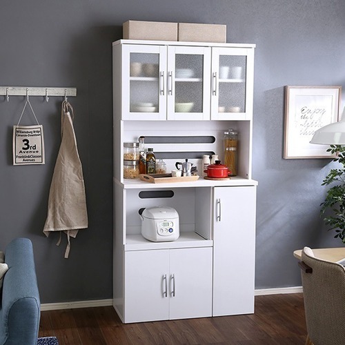 食器棚 パスタキッチンボード 幅90cm高さ180cmタイプ キッチン収納 おしゃれ 収納 ホワイト