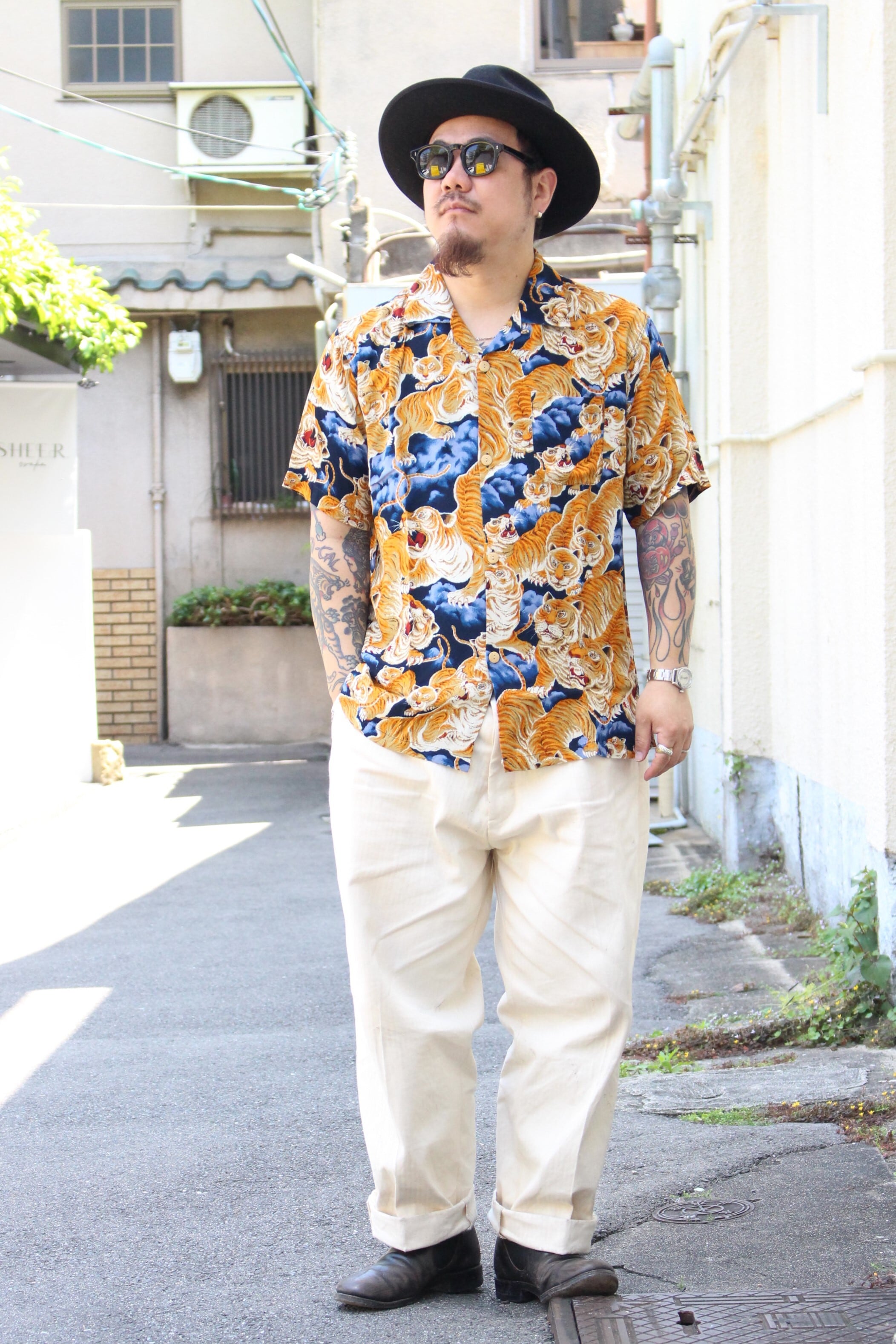 Aloha shirt トップ ガン ルースター アロハ VINTAGE ALOHA SHIRT