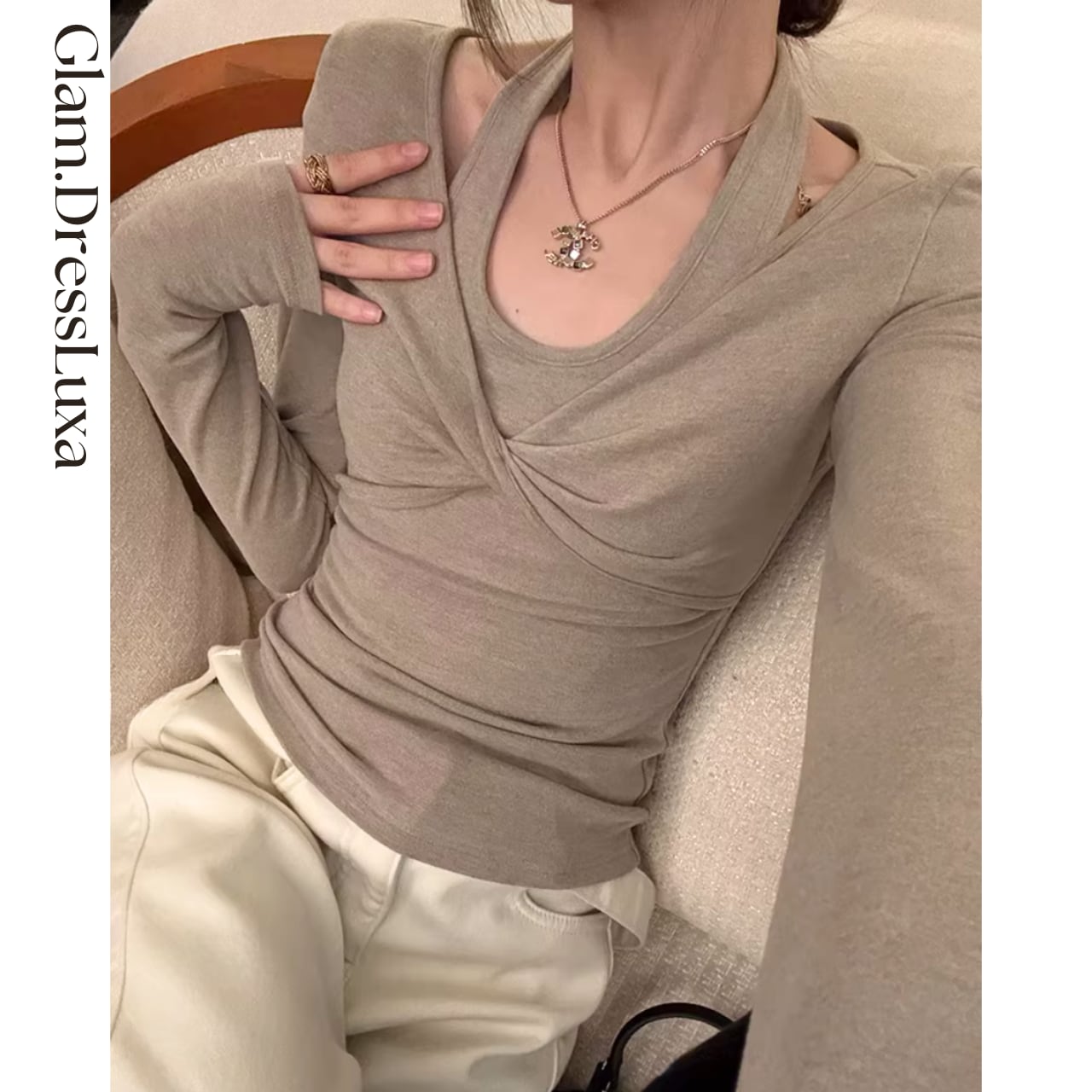 Twist Layered カシュクールTop/2color_T1658