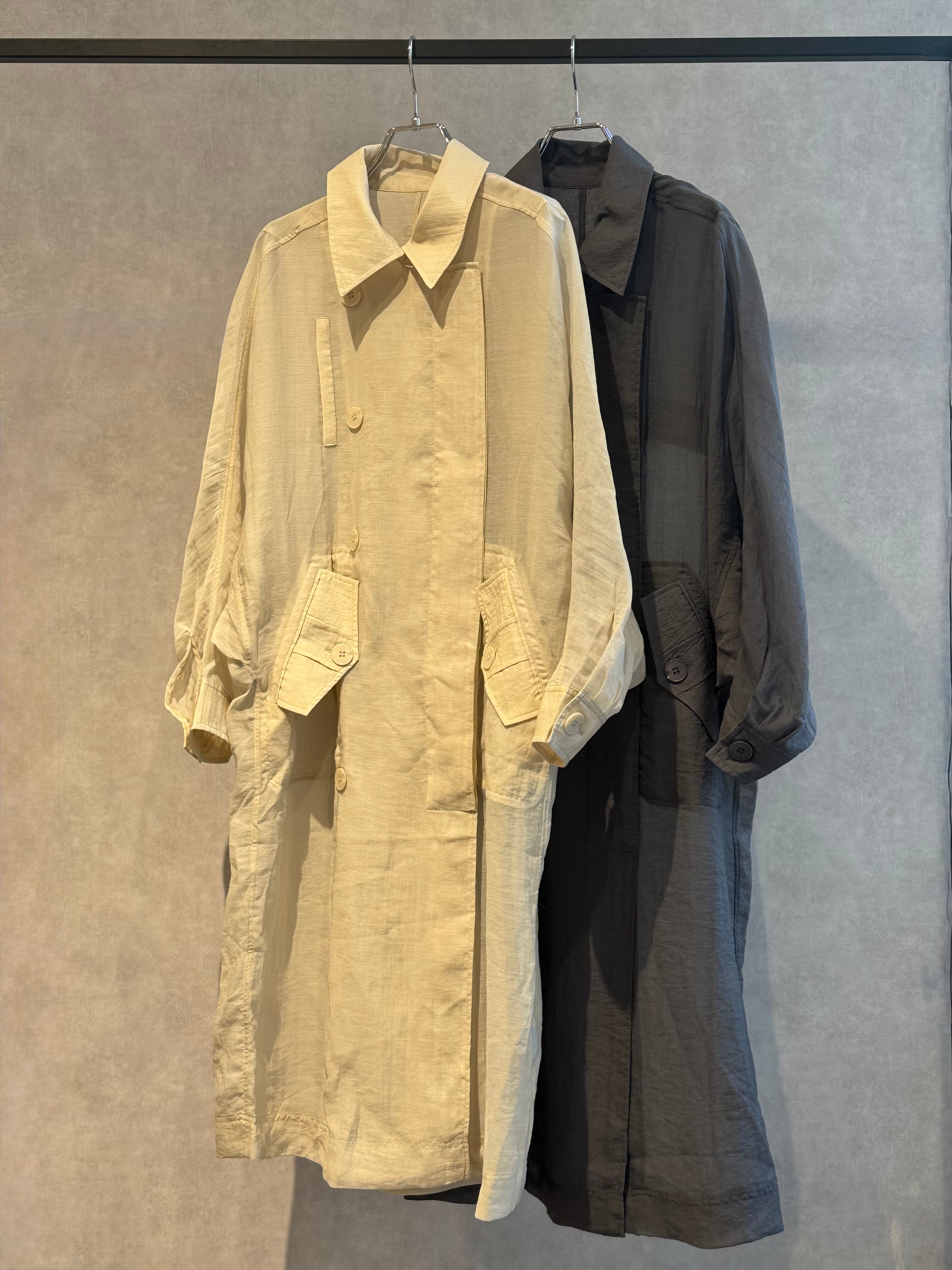 sheer long trench coat