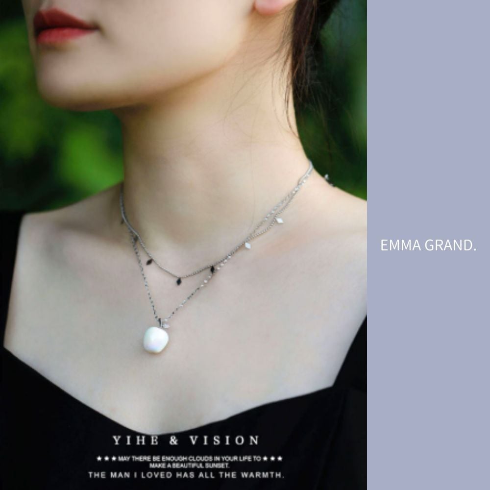 白林檎の二連チェーンネックレス E00492 | EMMA GRAND