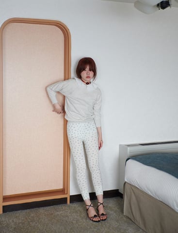 韓国 freckle seoul rose cropped blouseブラウス freckle seoul