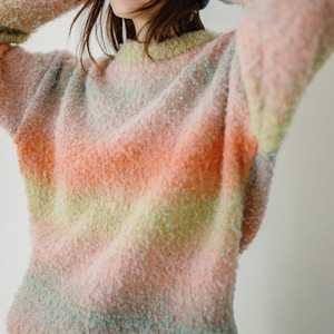 Gradient Rainbow Knit Sweater / グラデーション レインボー ニット セーター
