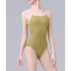 【即納】トリミングクロス キャミソールレオタード カーキグリーン S　L1143