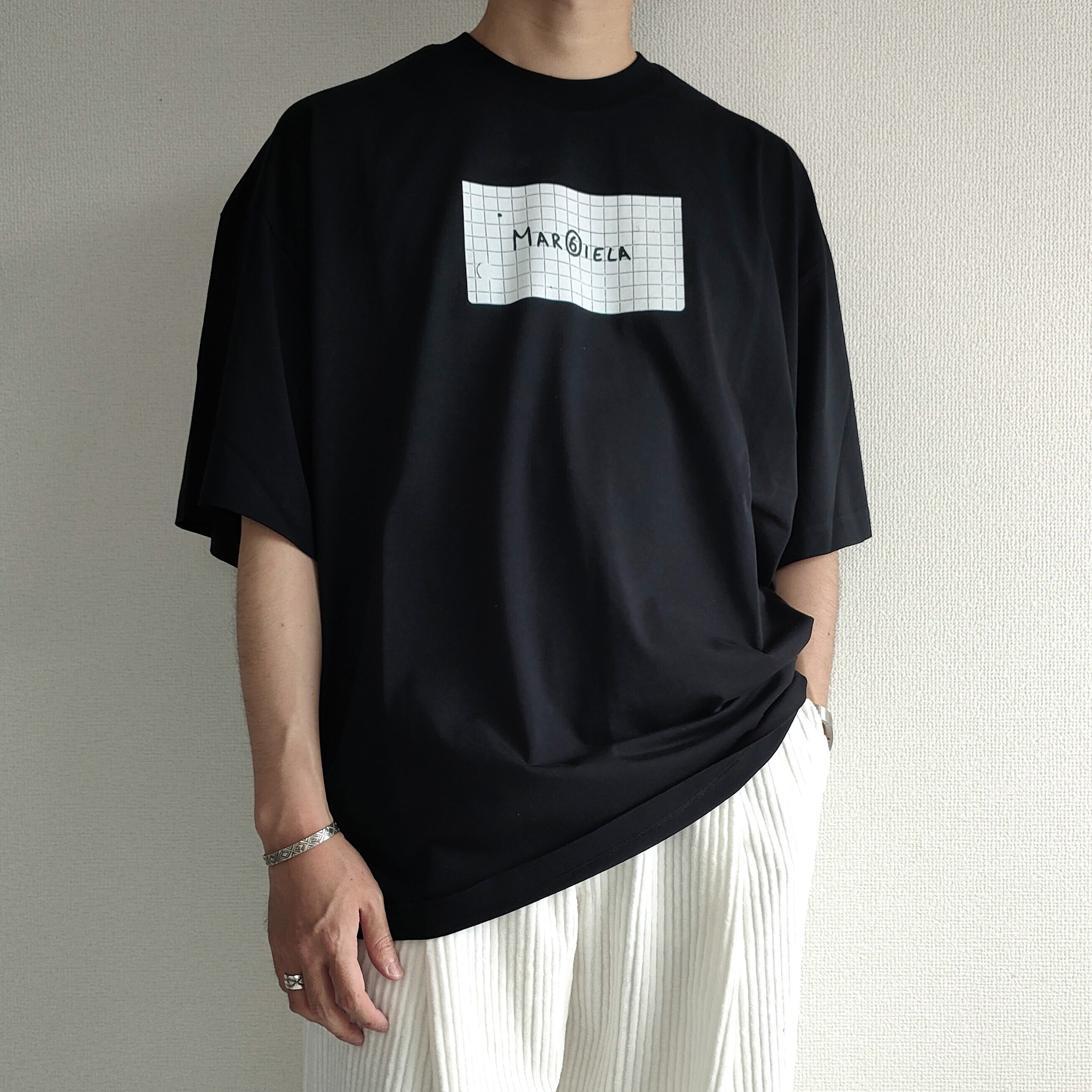 【MM6 Maison Margiela】2022SS QUADERNO T-SHIRT (BLACK)