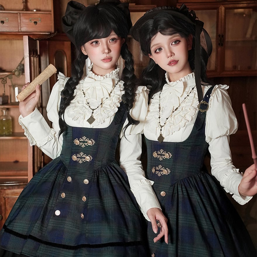 クラロリ 5点セット 英国風 ジャンパースカート ミニスカ ショート