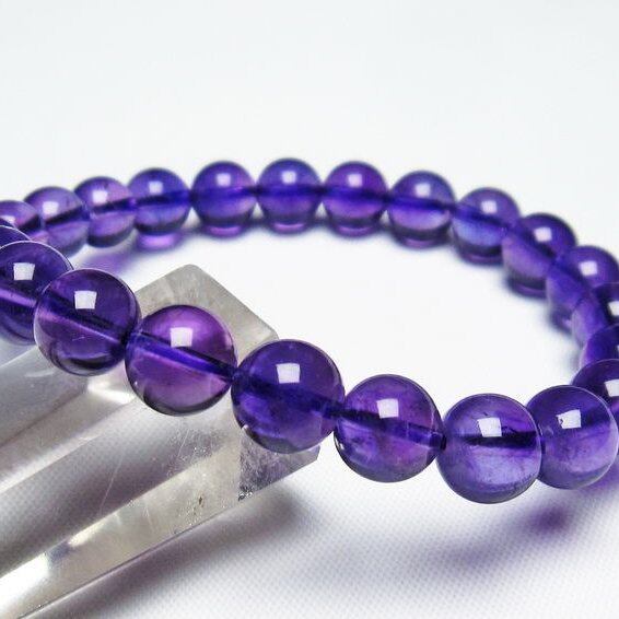 アメジスト ブレスレット 8mm 一点物 メール便可 [M便 1/10] 111-21635