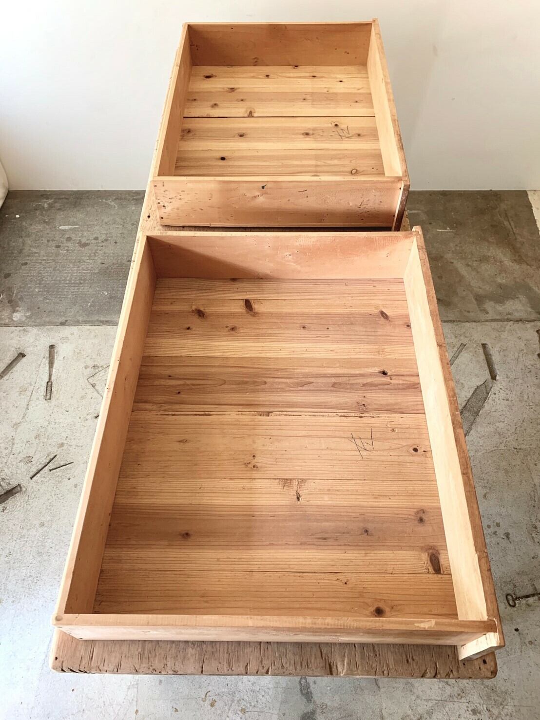 引出し付テーブル 作業台 古家具 | ju-gu