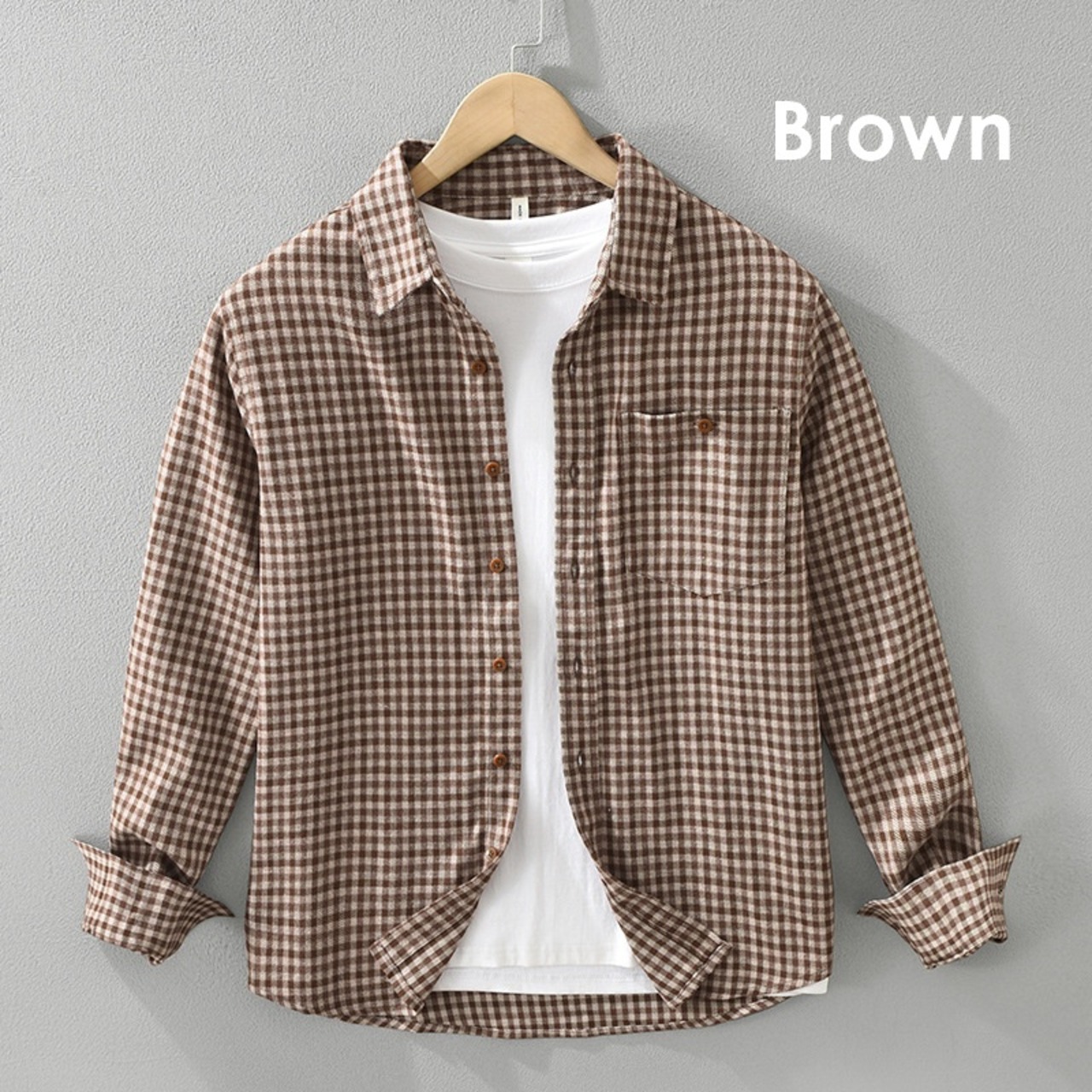 【M-3XL】Retro Check Long Sleeve Shirt / レトロチェック 長袖シャツ