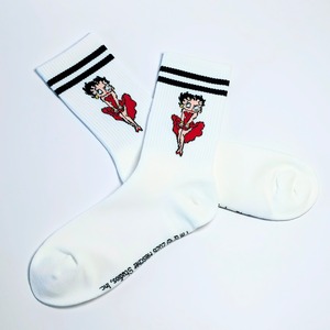 ♧【 crew socks / クルーソックス 】Betty Boop（ ベティちゃん ）靴下 / ソックス〚アメリカン雑貨 アメトイ〛