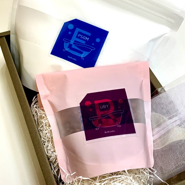 バスソルトセット（スプーン・巾着袋付き）Gift Box
