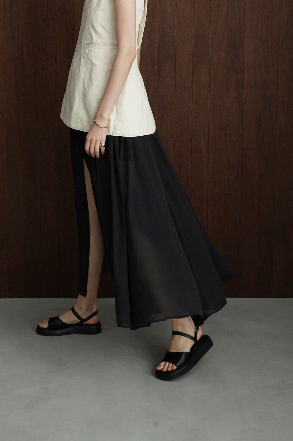 限定製作】【限定製作】CLANE❤︎ SHEER SLIT SKIRT 即日発送可 サイズ