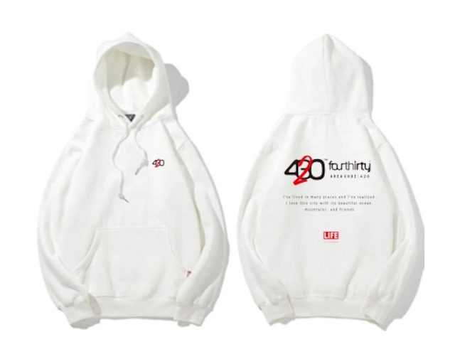 430 / LIFE 20TH ANNIVERSALY “ AREA CODE 420 ” ORIGINAL LOGO HOODIE