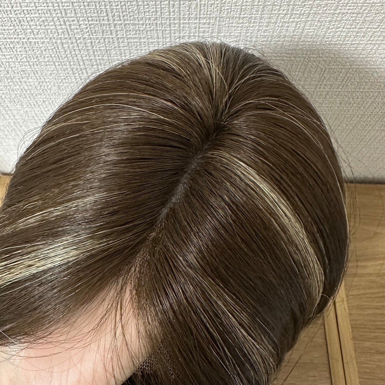商品名:あまんだハイライト 人工肌＋レース生え際 百合子ウィッグ 
