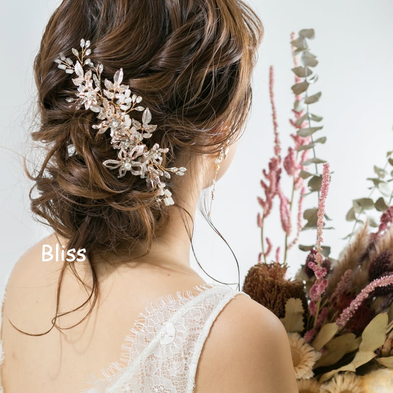 一部予約販売中】 シルバー ヘッドドレス ブライダル ヘアアクセサリー 小枝 かすみ草 結婚式