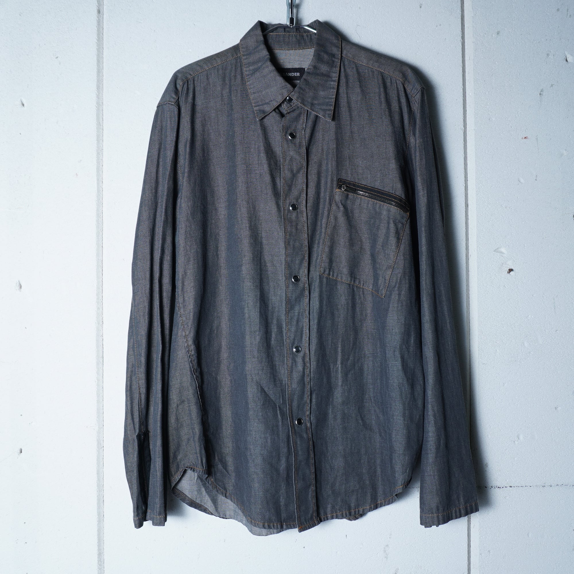 JIL SANDER】 ジルサンダー ”archive”イタリア製 ZIPデザイン スナップ