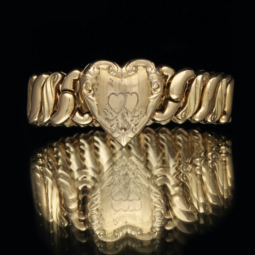 Vintage Sweet Heart Bracelet [SPEIDLE Phoenix 1942] [Gold Field
