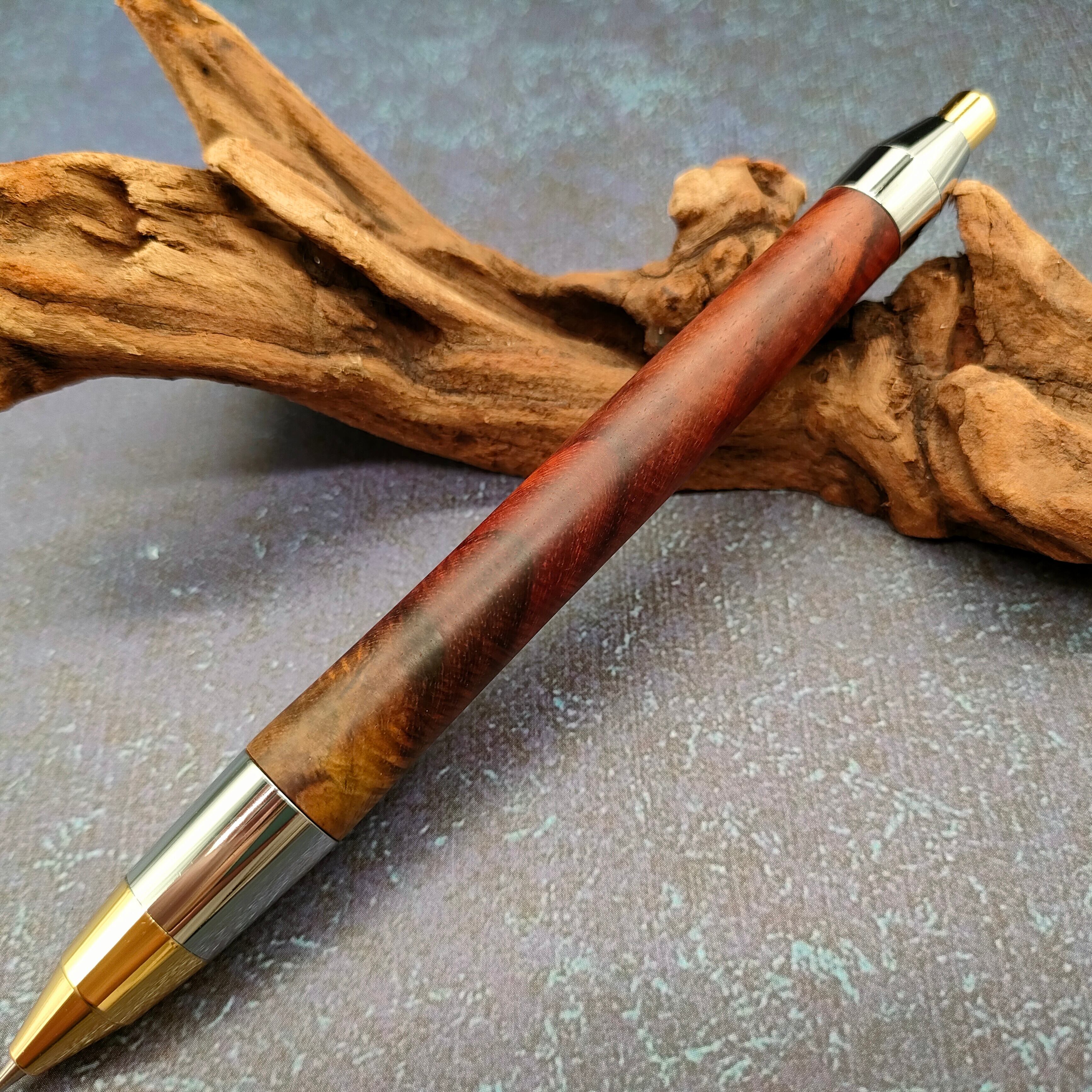 ZAWASOUオリジナル金具】木軸シャープペンシル サイアミーズマイクロ