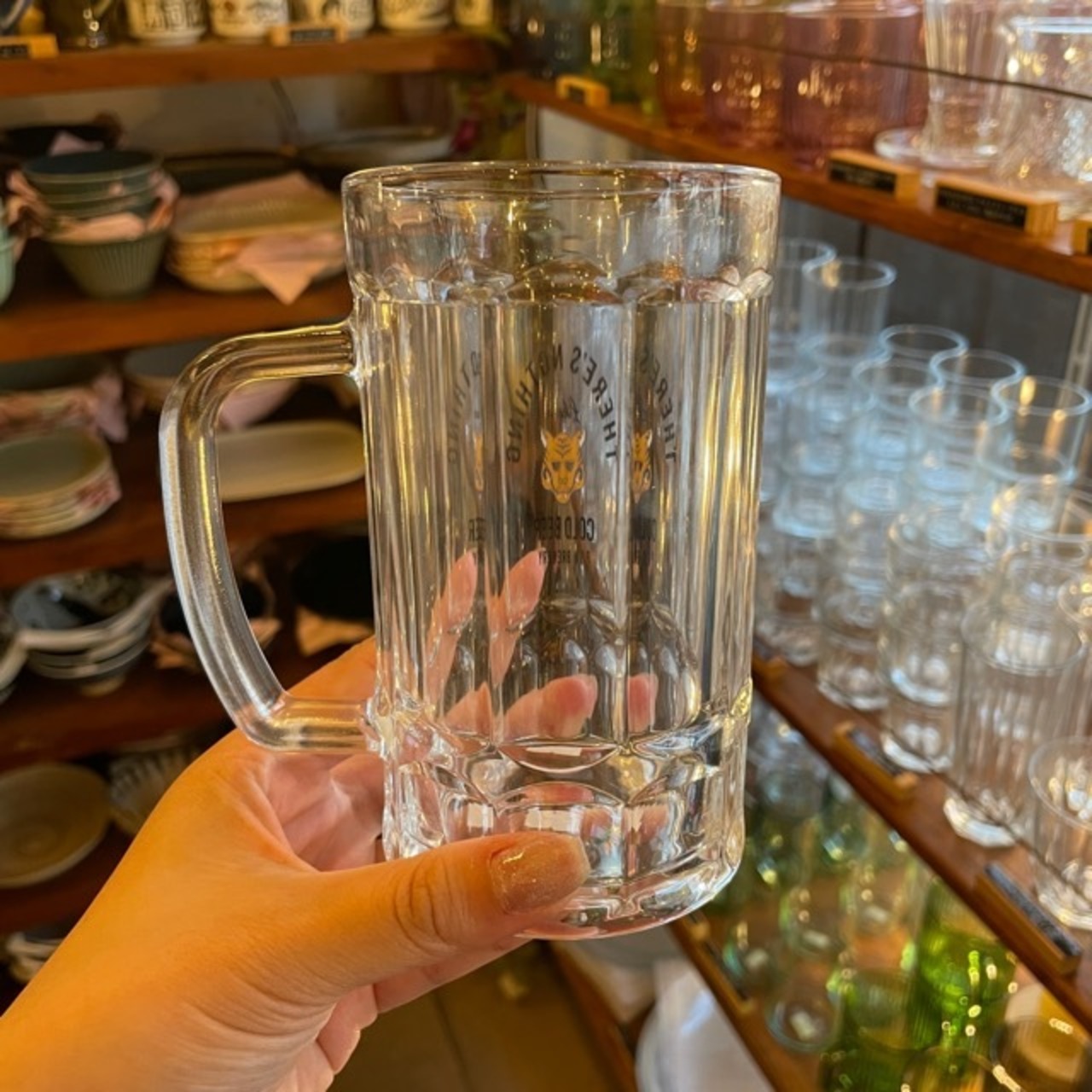 COLD BEER mug yellow tiger / コールドビアーマグ ビアマグ マグカップ ジョッキ ビール ハイボール お酒 グラス 虎 アニマル ギフト プレゼント 父の日