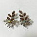 Vintage Botanical Motif Bijoux Earrings Made In Austria