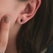 10/25(日)新作発売*【ミニサイズ】silver925 black cubic pierce