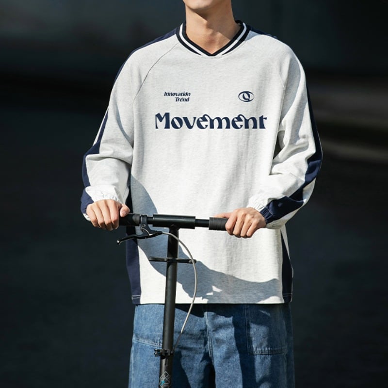 ロゴプリントラグランロングTシャツ C10719