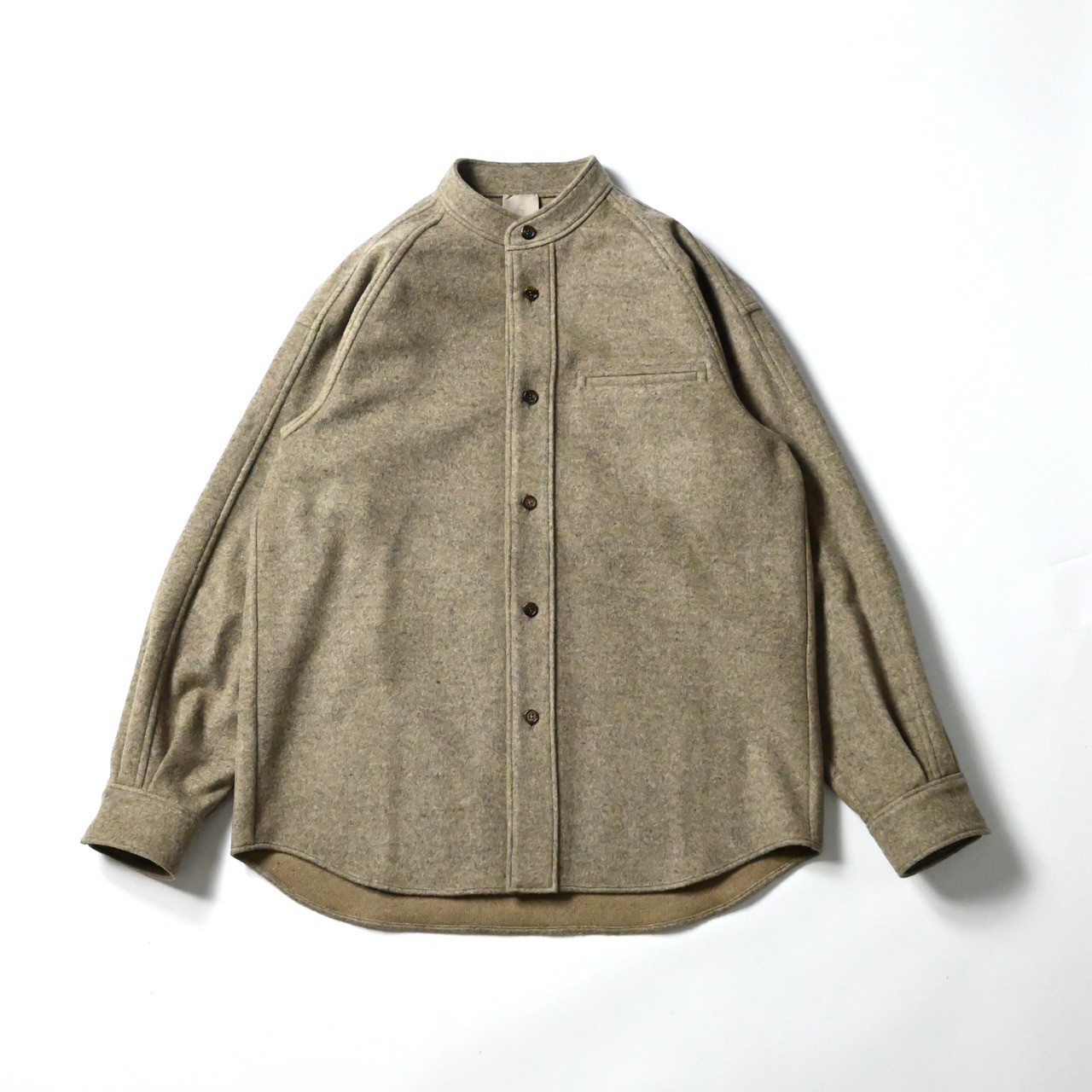 山内 / ウールシャギー・スタンドカラーシャツジャケット