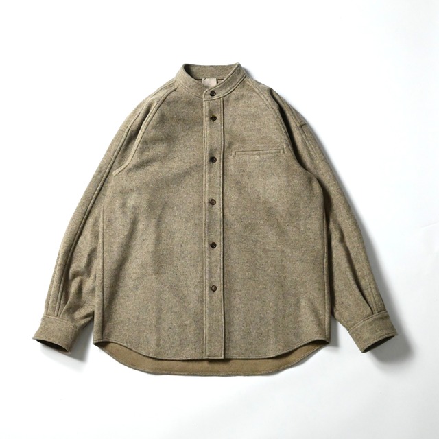 山内 / ウールシャギー・スタンドカラーシャツジャケット