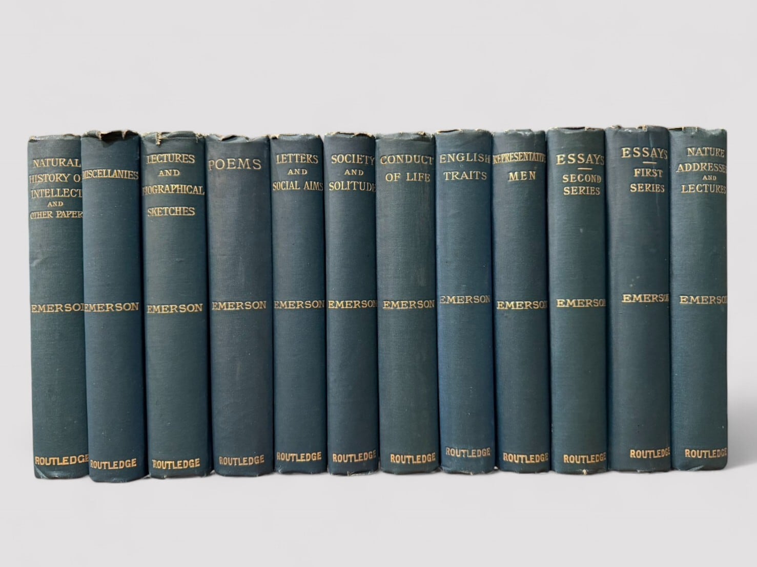 【SL748】【NEW AND COMPLETE COPYRIGHT EDITION OF RIVERSIDE EDITION】The Works of Ralph Waldo Emerson:Complete set in 12 volumes (1902.1903) /Ralph Waldo Emerson