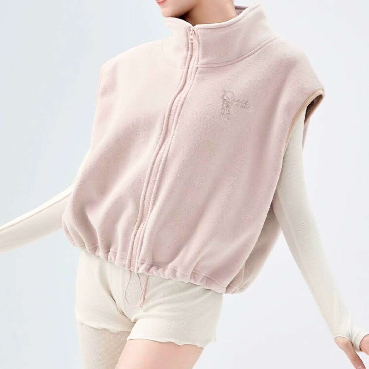 スリーブレス ジップベスト 2色展開 L1266