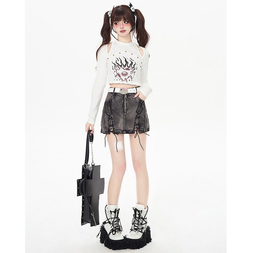 新品　正規品　kry clothing　「虚心」ロンT　黒×紫　地雷系　サブカル ee790011e92a9235c6f20e9b4f0e5b