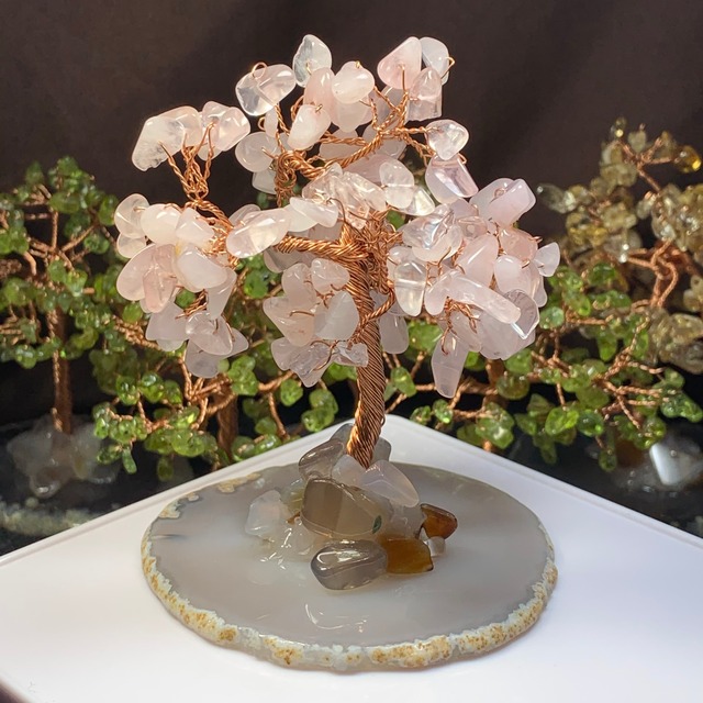 天然石ツリー・ローズクォーツ