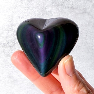 レインボーオブシディアン ハート * Obsidian * 天然石