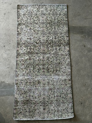 【送料込み】vintageヴィンテージ　トルコラグ　イスパルタ絨毯    キッチンマット　TRB4285