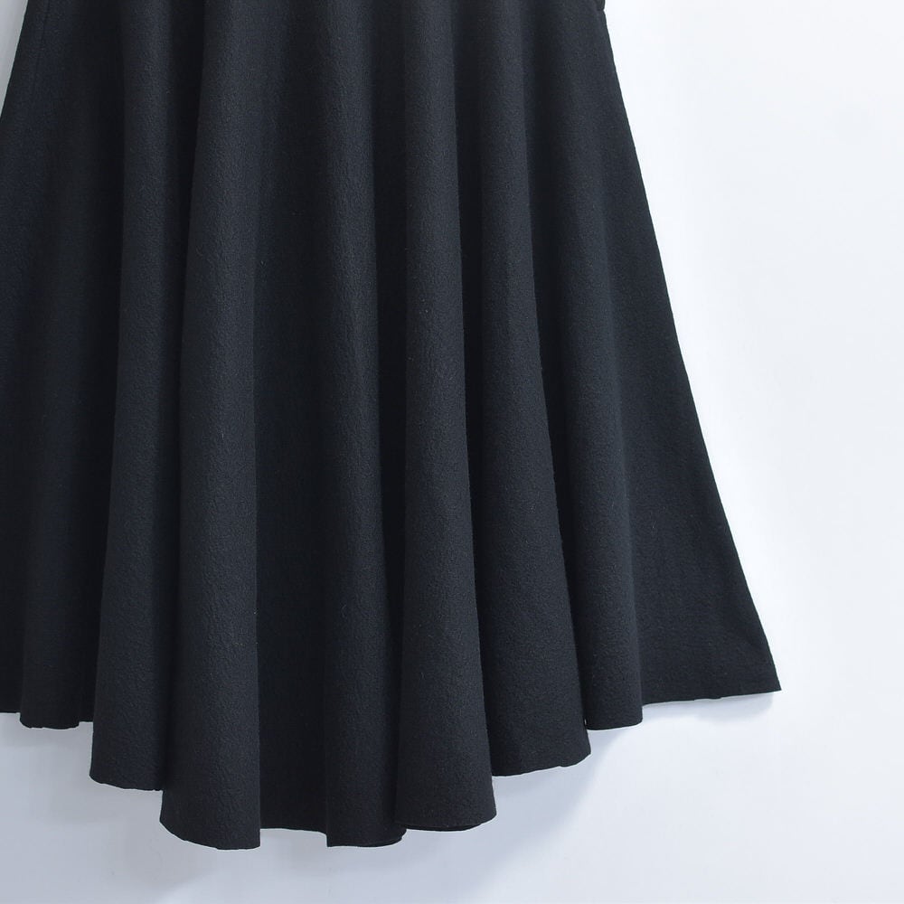 40~50s USA製 Joyce OF CHICAGO ジョイスオブシカゴ フェルト ウール サーキュラー スカート フレア ブラック ヴィンテージ ビンテージ アメリカ古着 レディースW66cm