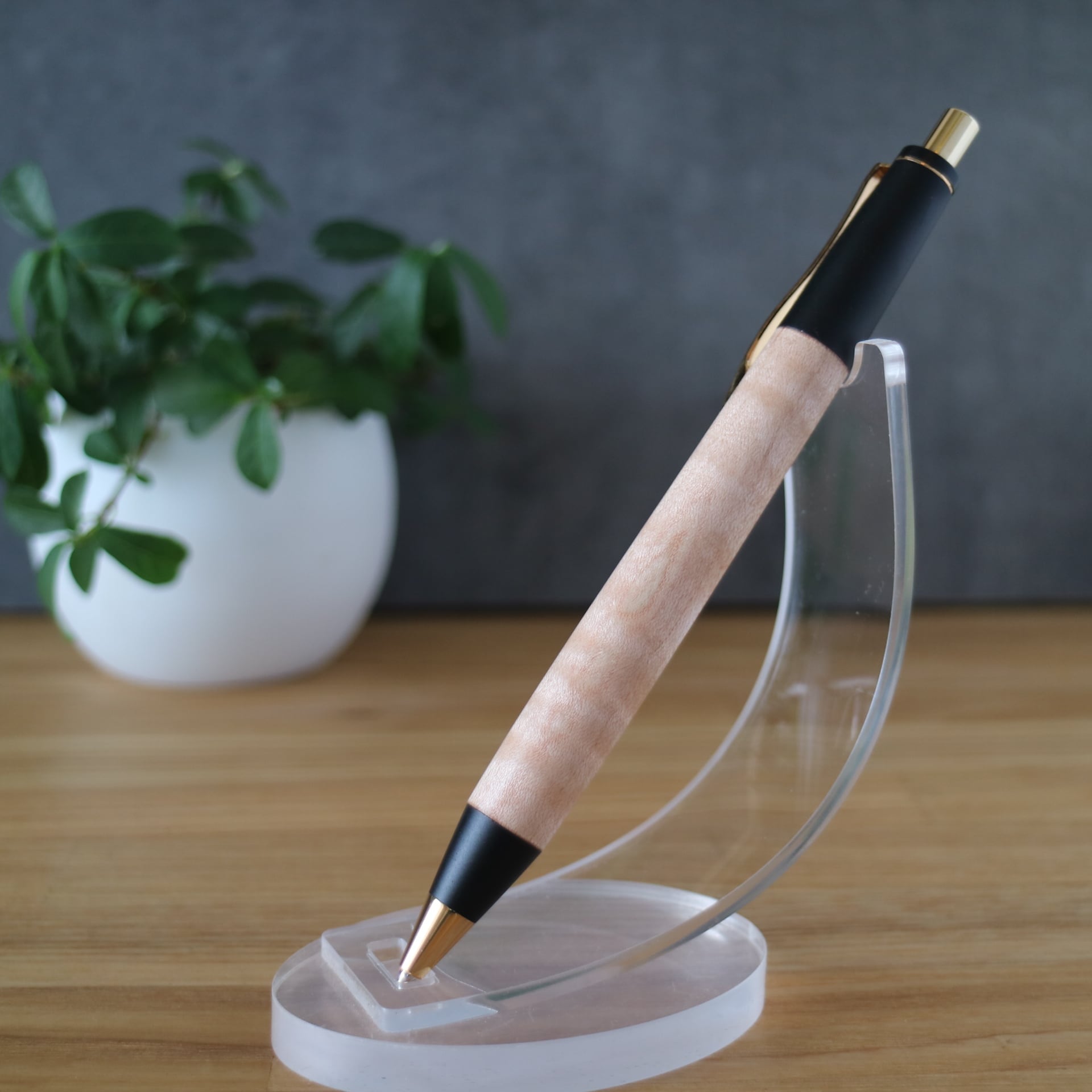 ［バーズアイメープル　縮杢　カーリー］ 木軸ペン　木軸シャーペン　木軸ボールペン バーズアイメープル 縮杢 カーリー］ 木軸ペン 木軸シャーペン