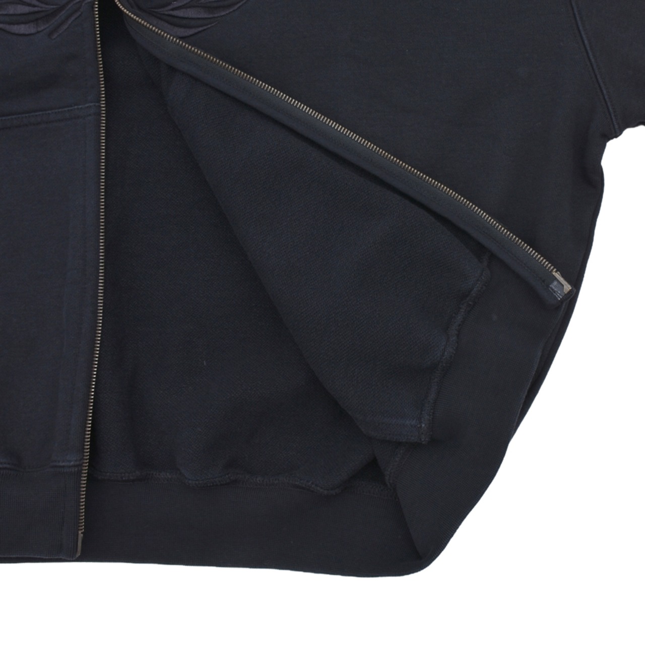 【VETEMENTS】EMBROIDERED FRONT ZIP-UP HOODIE - 8