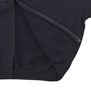 【VETEMENTS】EMBROIDERED FRONT ZIP-UP HOODIE