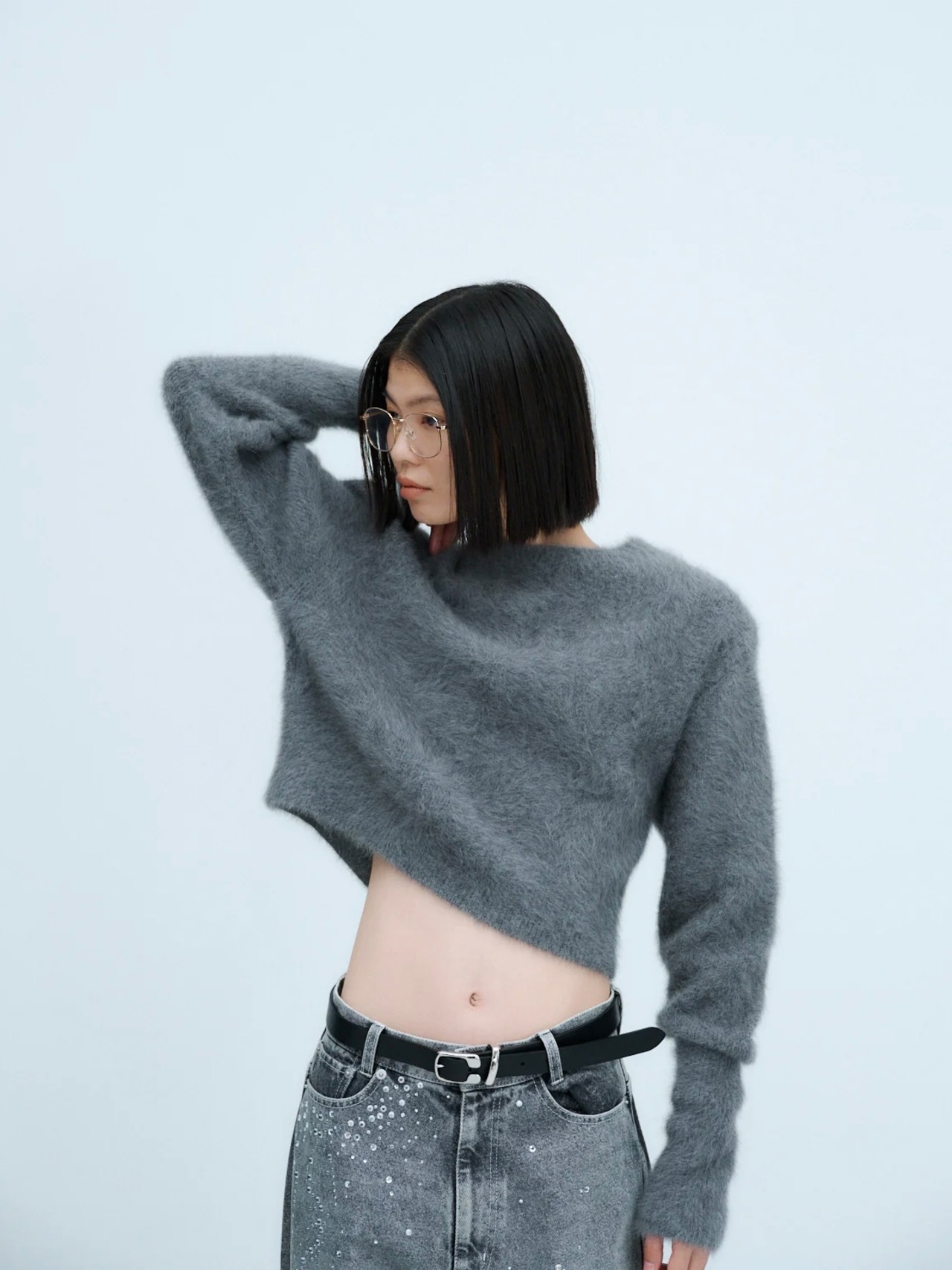THINGS THAT MATTER　シングスザットマター  / 2WAY CROPPED FOX KNIT CARDIGAN - 7